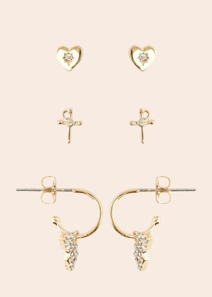 Серьги Pieces Armany 3 пары