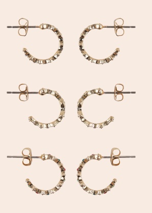 Серьги Pieces Laja 3 пары