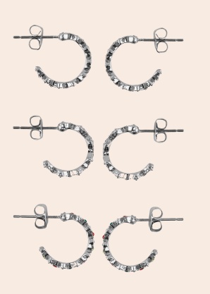 Серьги Pieces Laja 3 пары