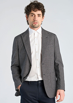 Пиджак Dobby Check Superflex Lindbergh Black